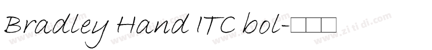 Bradley Hand ITC bol字体转换